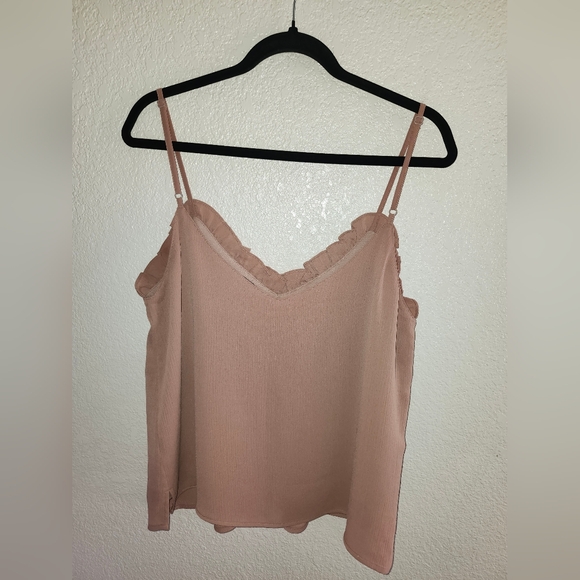 🫚EUC Wishlist Ruffle Camisole in Ginger Size Medium🫚 - Picture 8 of 9